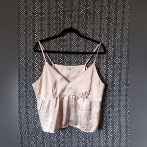 American Eagle Satin V Neck Cami Tank Size XL